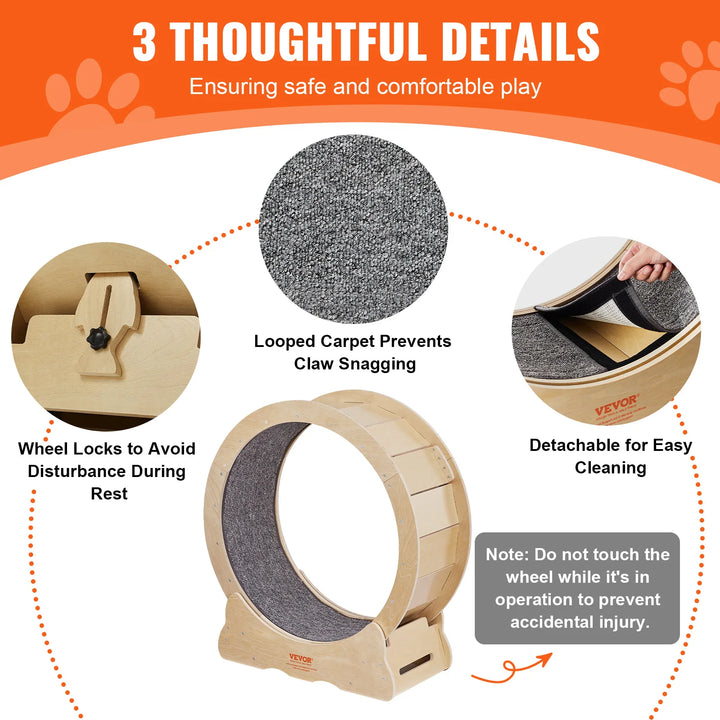 Silent Cat Wheel - Wood - SpeedyCat