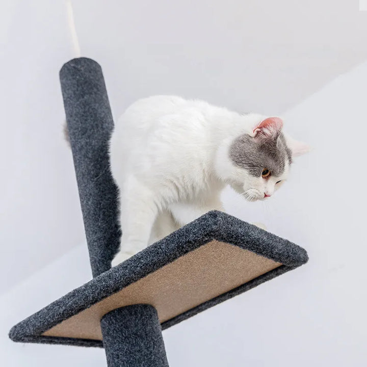 Maine Coon Cat Tree Adjustable from Floor to Ceiling - Model: "SkyTower"