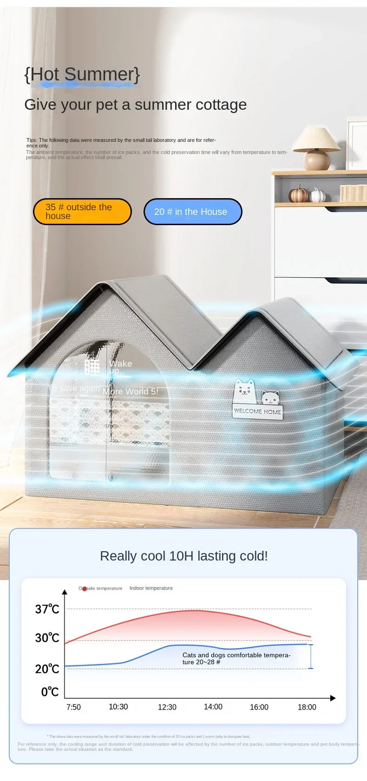 FrostyCat Air-Conditioned Summer Cat House!