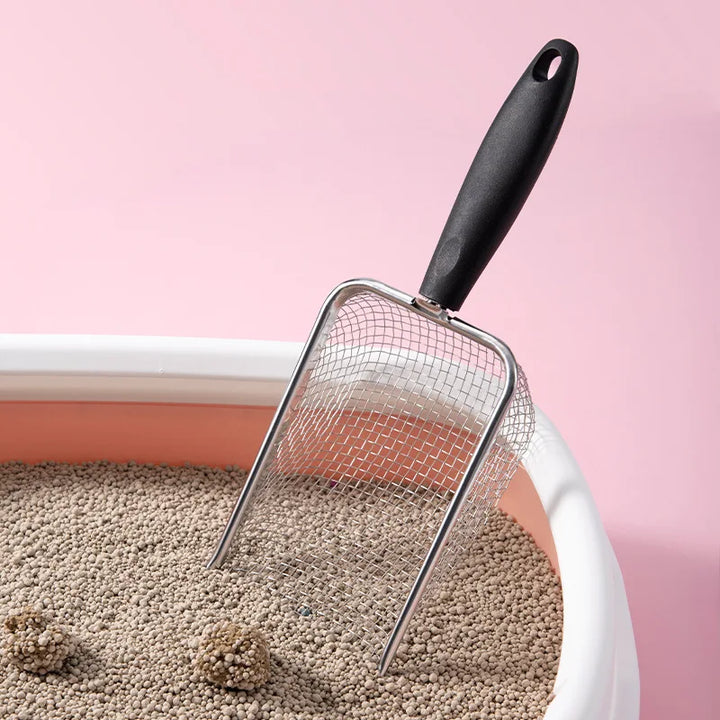 Pelle à litière inox trous fins haute précision – Modèle "FineSift Pro"