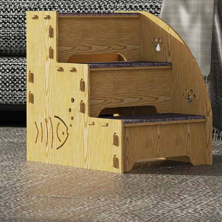 Wooden Cat Stairs - "ClimbEase" Model