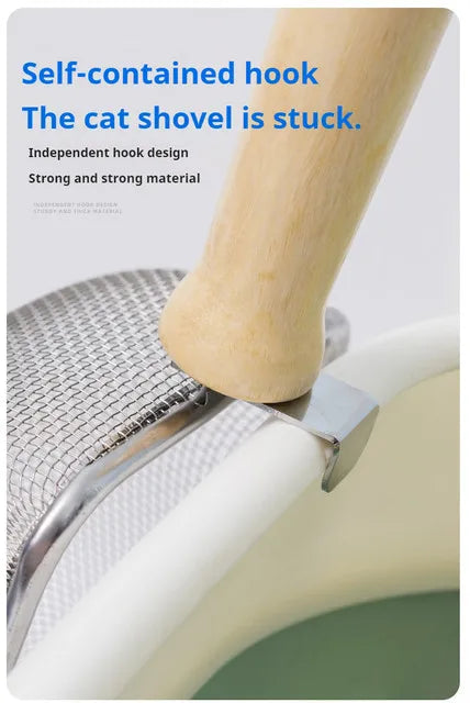 Pelle à litière métallique anti-adhérence – Modèle "SteelClean"