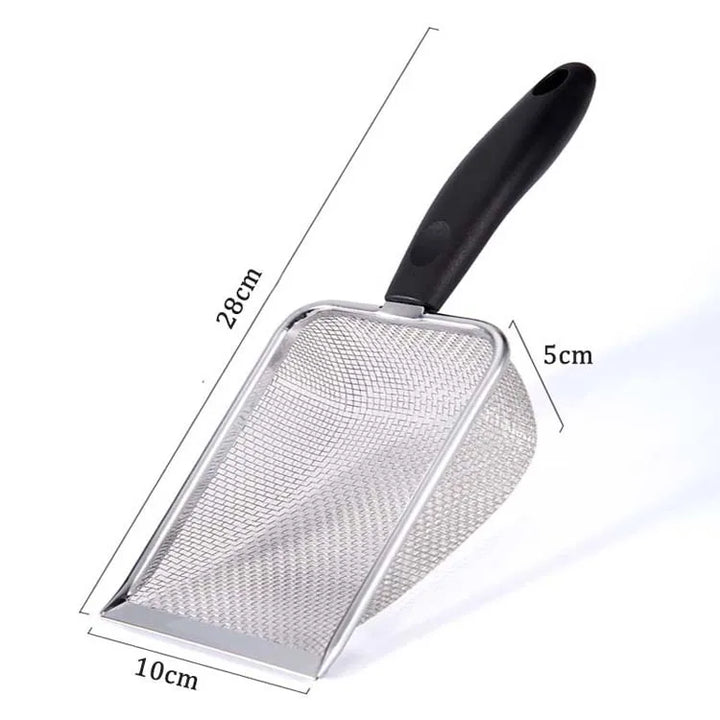 Pelle à litière inox trous fins haute précision – Modèle "FineSift Pro"