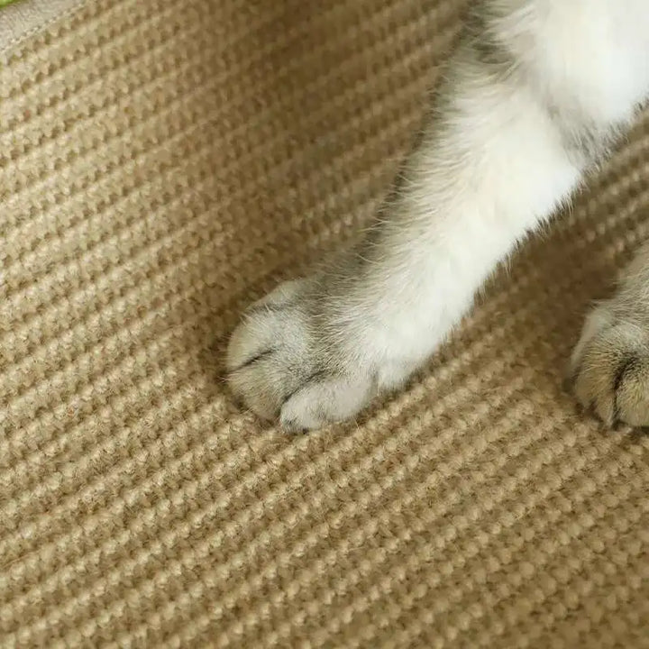 Griffoir nid ovale en lin naturel pour chat