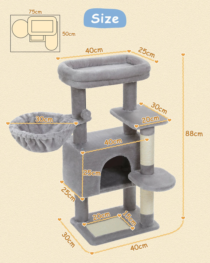 Comfortable Cat Tree - "CloudPaws" Model