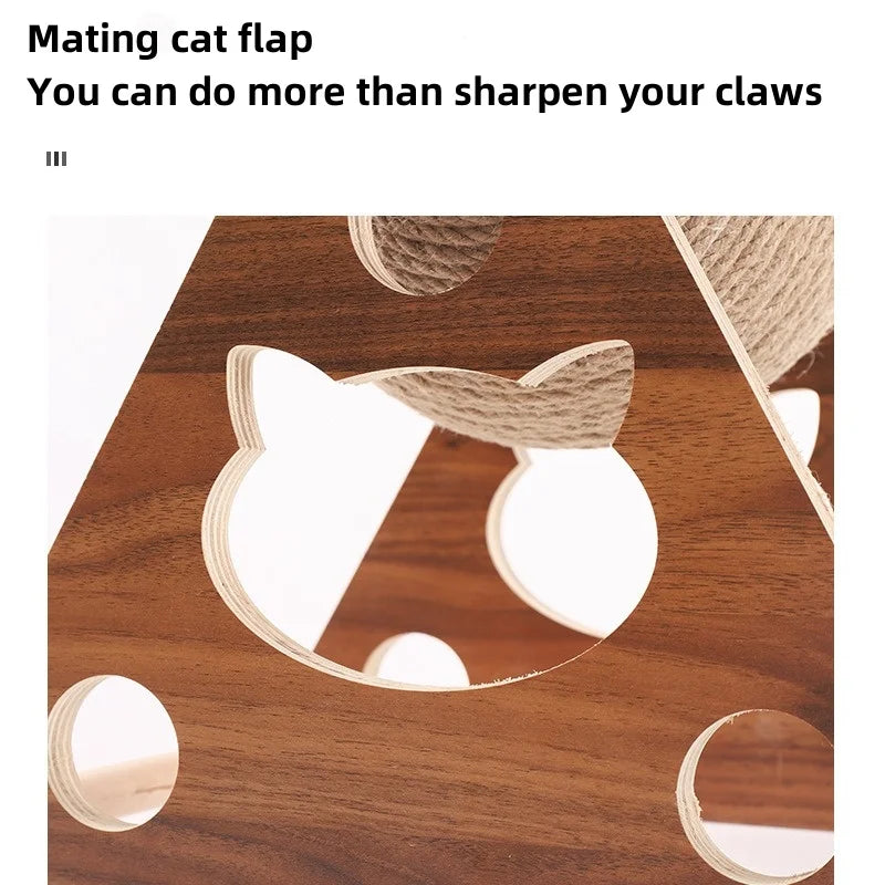 Boule griffoir pour chat en sisal et bois - Résistant - GriffChat