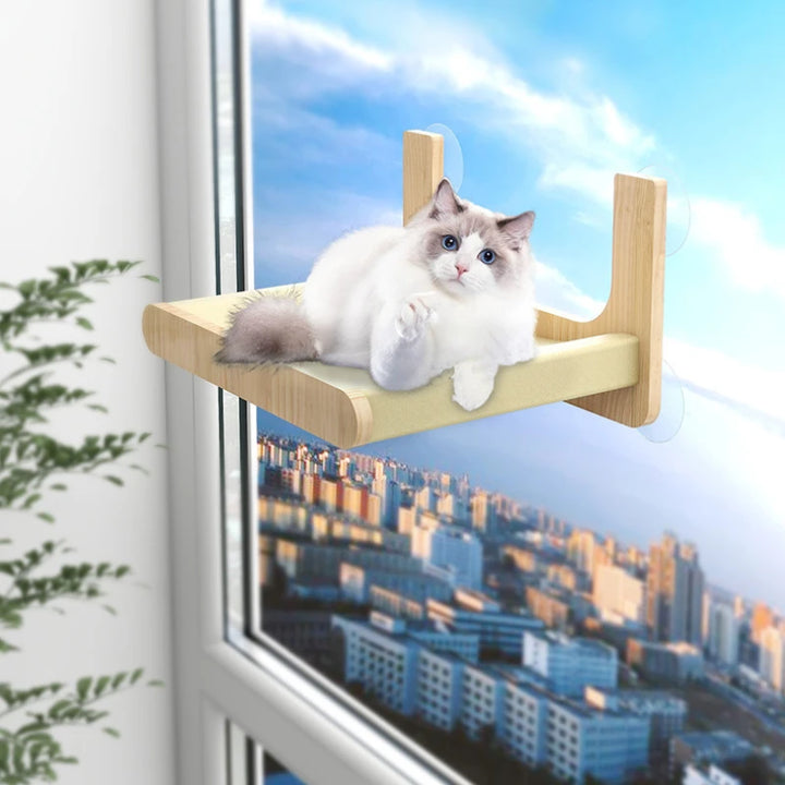 Window Cat Wall Shelves with Suction Cups - Model: "Skyview"