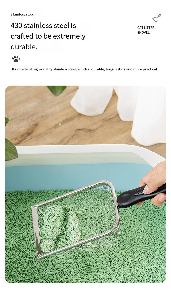 Pelle à litière en acier inoxydable haute efficacité