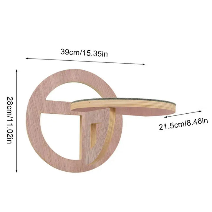 Designer Wooden Wall-Mounted Cat Tree - Escalopati Model