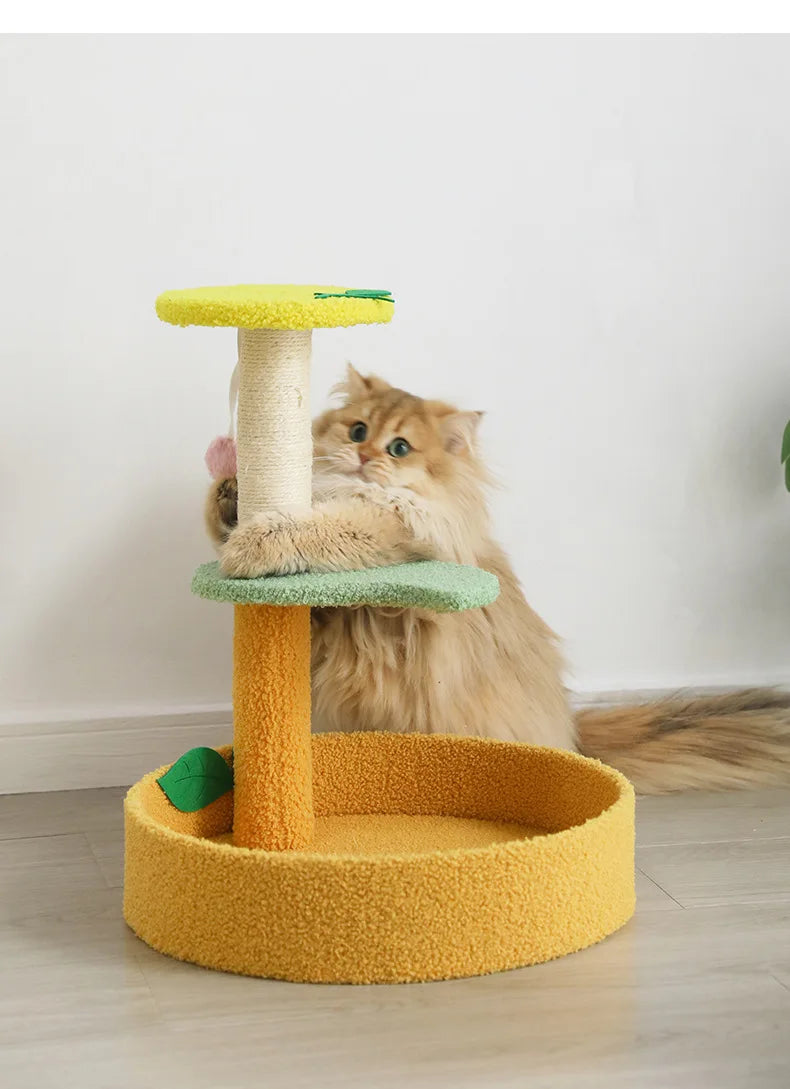 Small Yellow Cat Tree - Model: Teddy