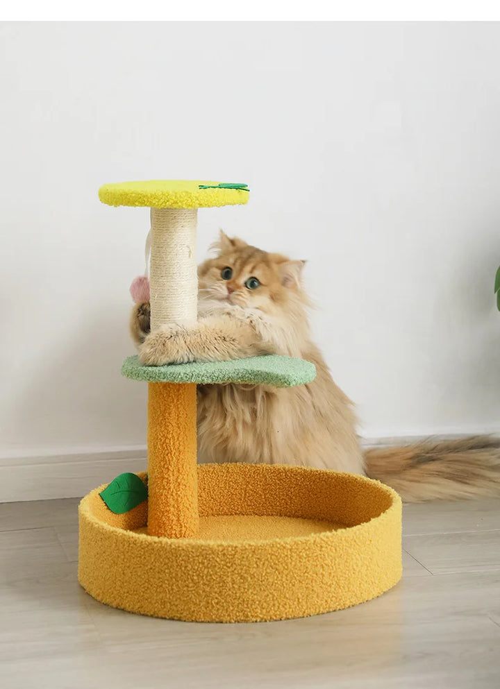 Small Yellow Cat Tree - Model: Teddy