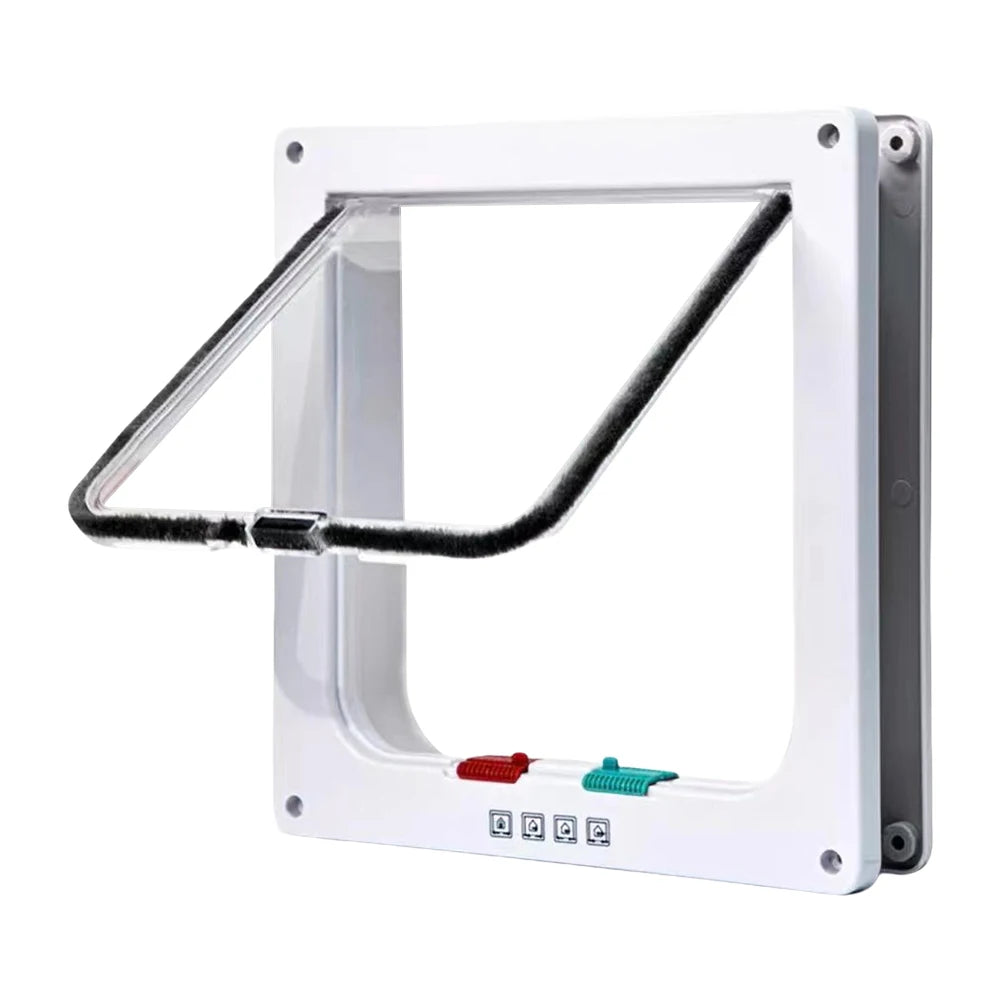 Grille de ventilation blanche en plastique, avec poignée et boutons de réglage de température.