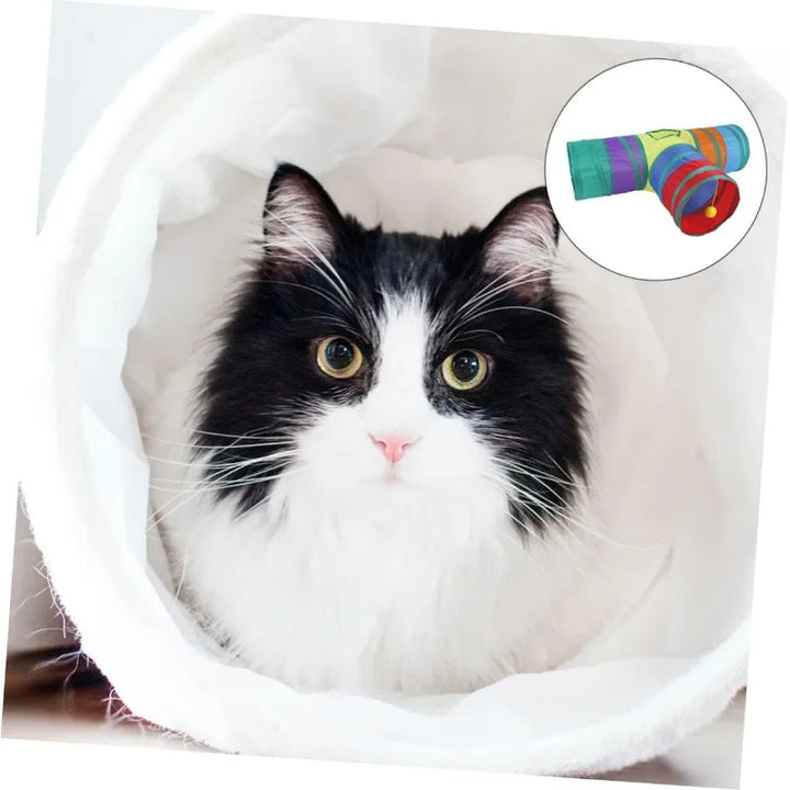 Kratzbaum Rainbow Tunnel, mehrfarbig – Modell „ColorCat“