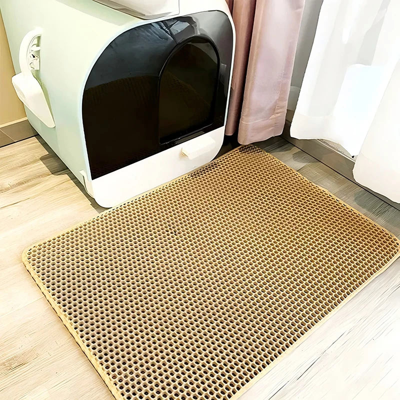 Tapis de litière pour chat double couche EVA imperméable antidérapant "Sol Impeccable"