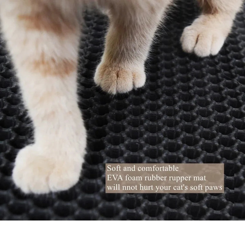 Tapis de litière pour chat alvéolé multi-tailles antidérapant "Petit Nuage"