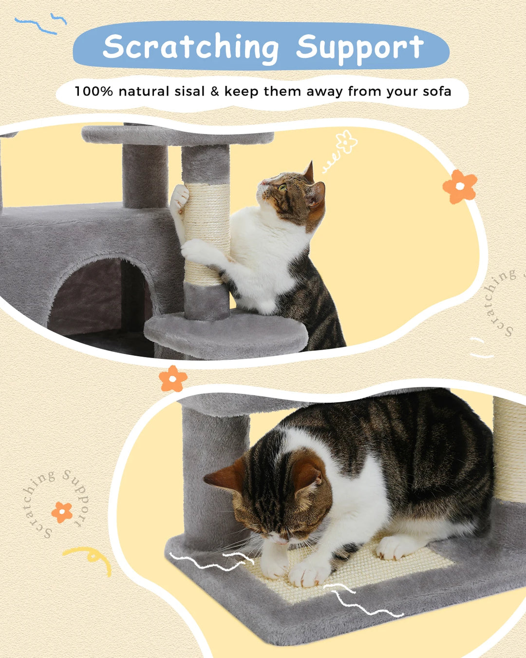 Comfortable Cat Tree - "CloudPaws" Model