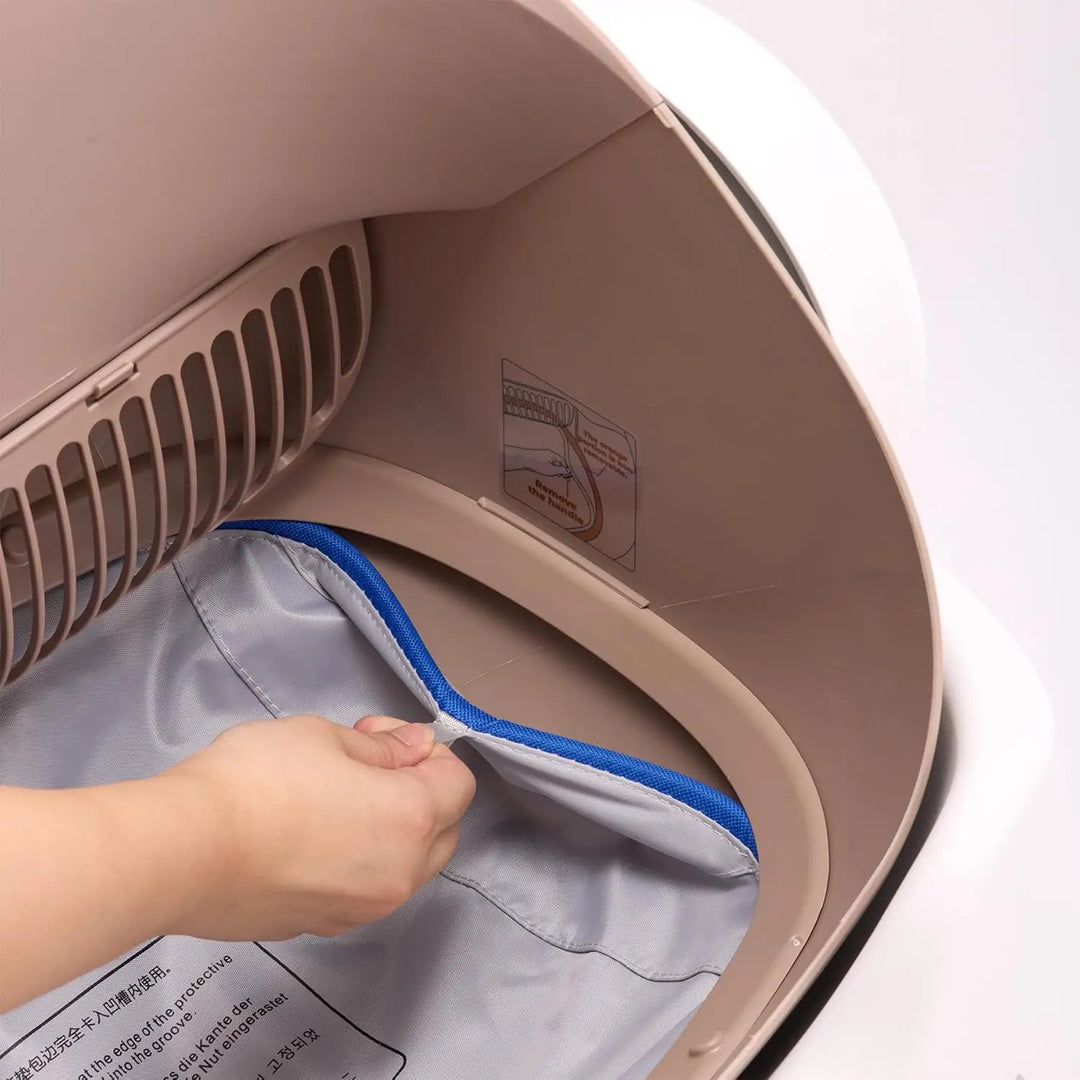 Bac à litière automatique ouvert connecté Tuya – Modèle "SmartOpen Mini"