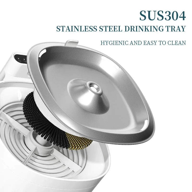 Plateau à boire en acier inoxydable SUS304, hygiénique et facile à nettoyer.
