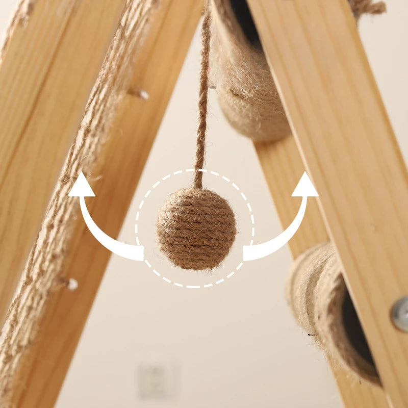 Multifunctional wooden cat tree with hammock - Model: "Aventurichat"
