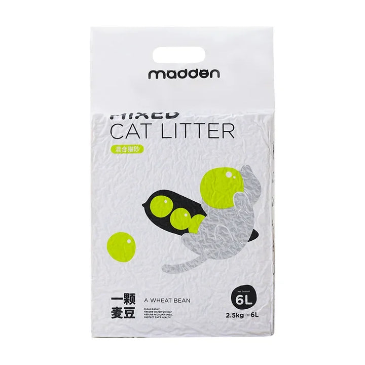 Litière Mixte Tofu & Bentonite – Modèle "HybridClean Ultra"