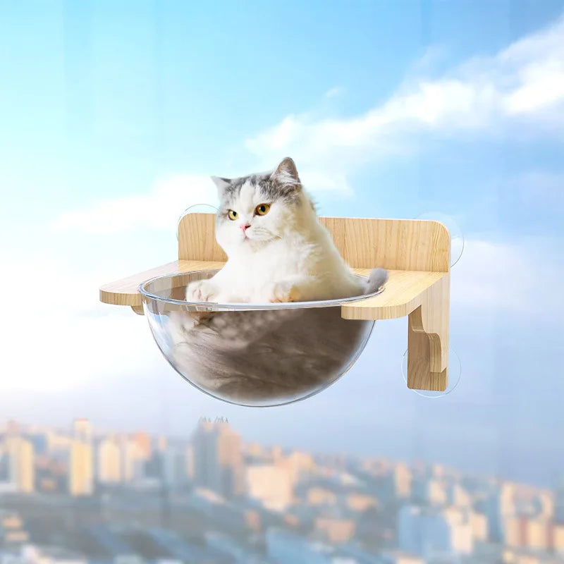 Window Cat Wall Shelves with Suction Cups - Model: "Skyview"