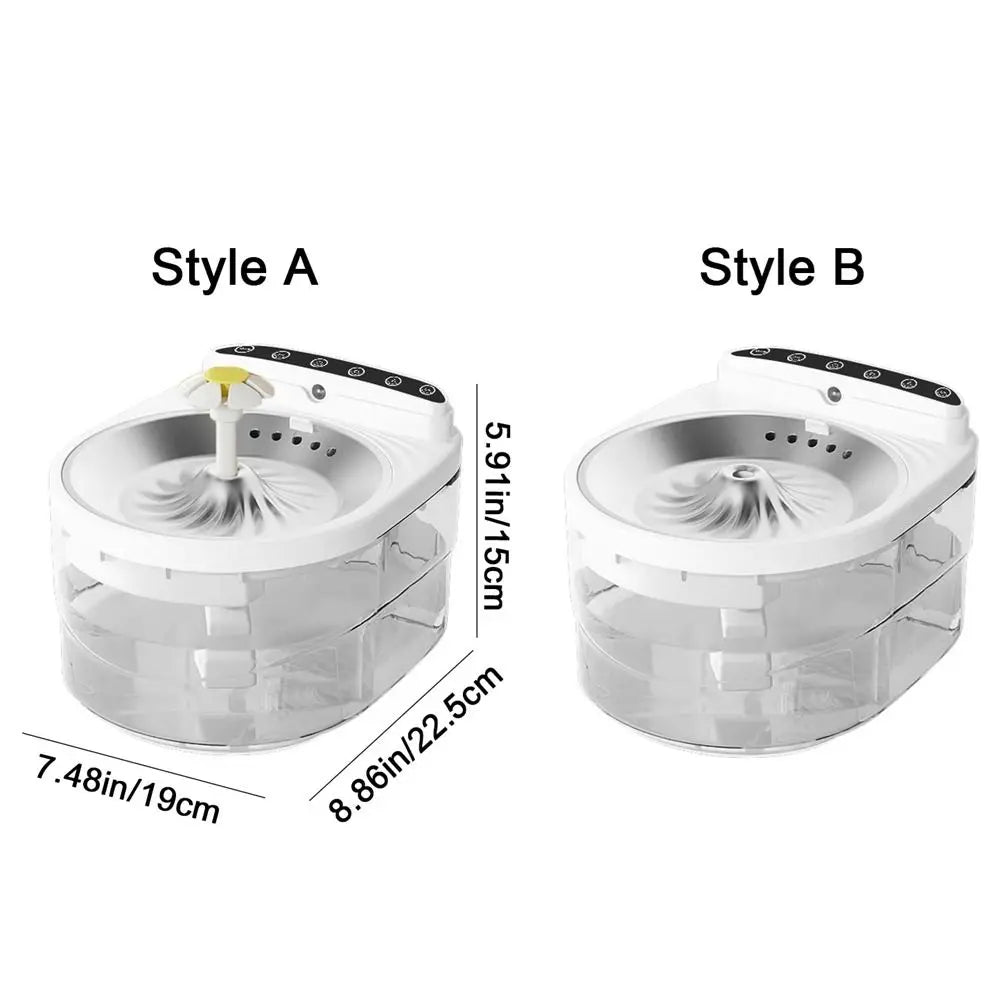 Appareil de lavage en blanc et argent, styles A et B, pour un nettoyage efficace, dimensions compactes.