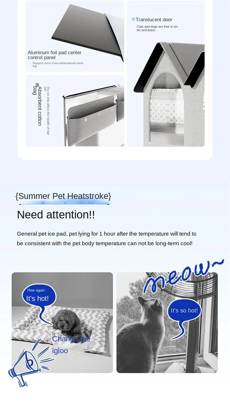FrostyCat Air-Conditioned Summer Cat House!
