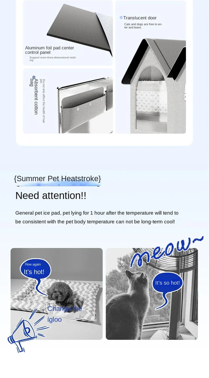FrostyCat Air-Conditioned Summer Cat House!