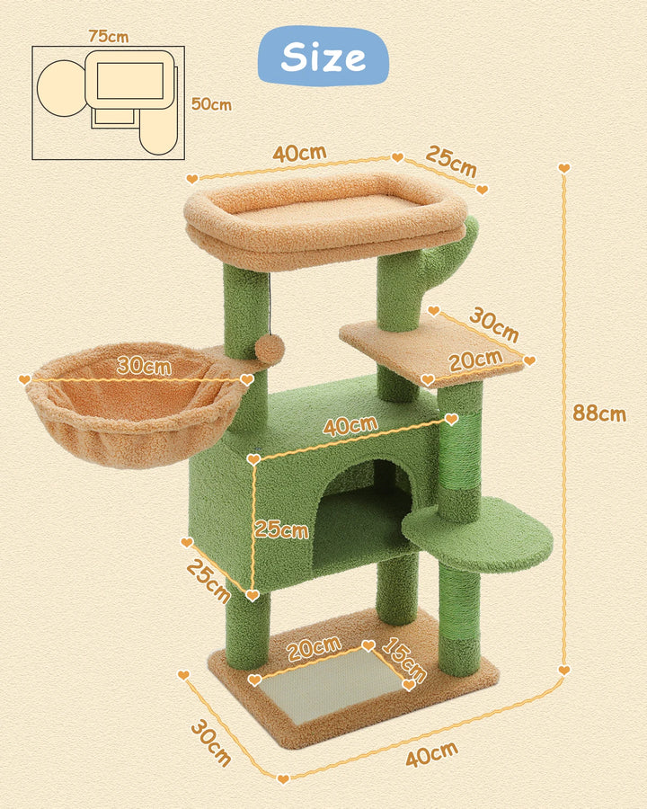 Komfortabler Kratzbaum - Modell „SunnyPaws“