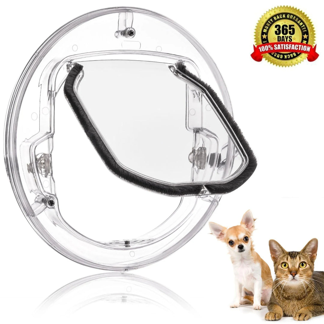 Col de protection transparent pour animaux, avec brosse noire, adapté aux chiens et aux chats.