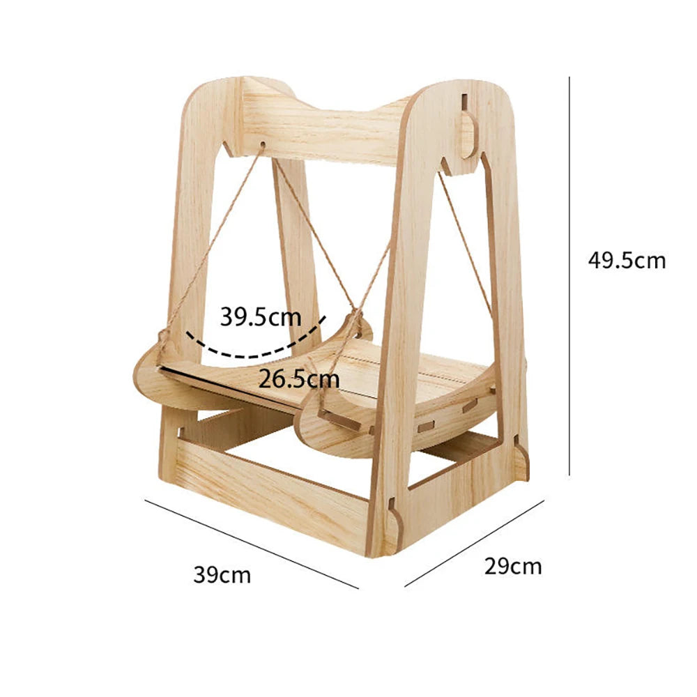Katzenschaukel aus Holz - Modell „SwingPaws“