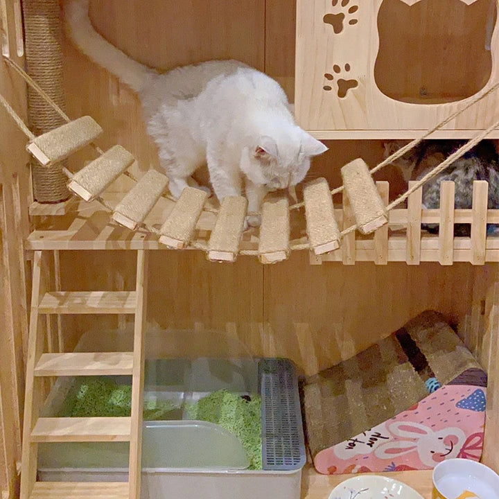 Suspension Bridge / Ladder for Adventurous Cats - Acrobatix Model