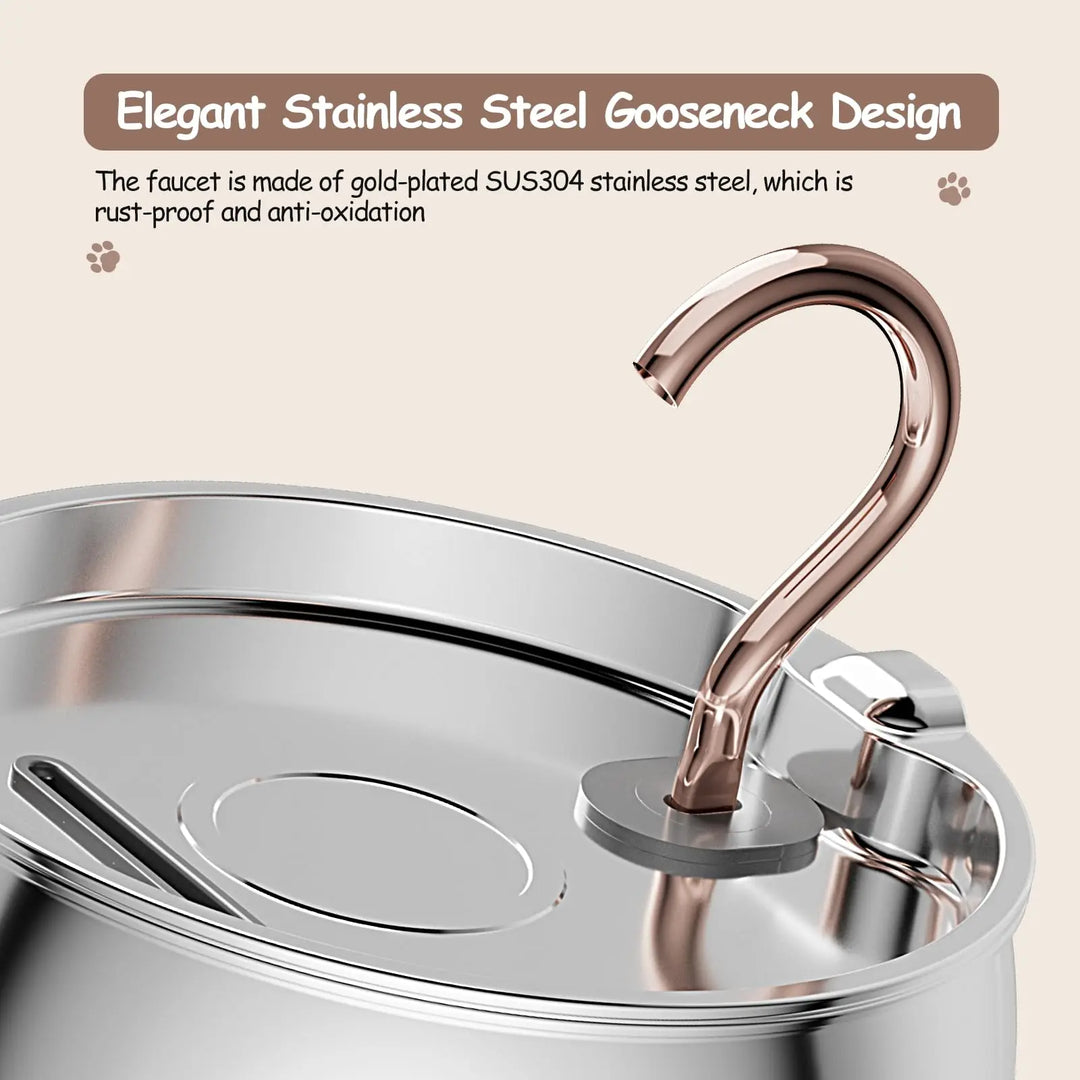 Robinet en acier inoxydable doré SUS304, design col de cygne élégant, anti-rouille et anti-oxydation.