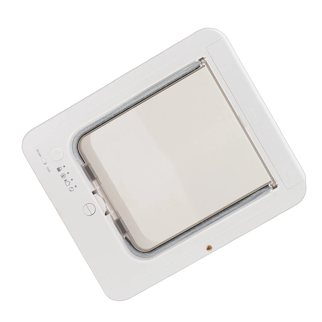 Dispositif de cuisson en métal blanc, compact, avec un panneau de contrôle facile à utiliser.