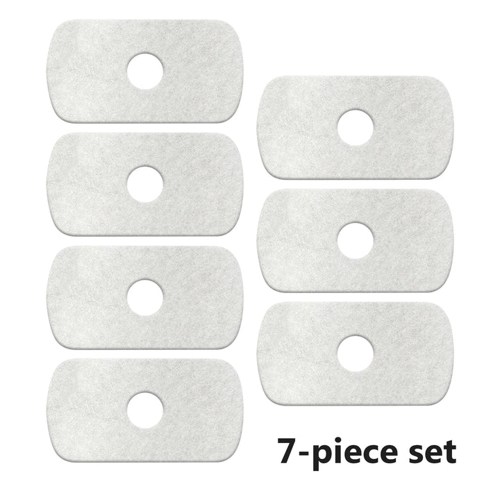 Ensemble de 7 pièces, coussinets rectangulaires en feutre blanc avec trou au centre, parfaits pour diverses applications.