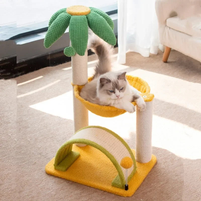 Tropical cat tree with hammock - Model: "Palmichat"