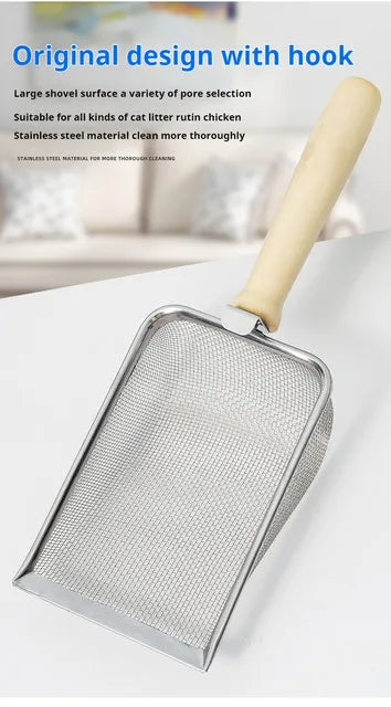 Pelle à litière métallique anti-adhérence – Modèle "SteelClean"