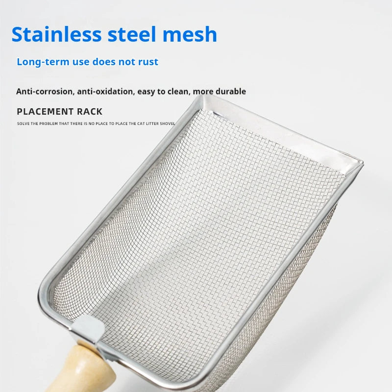 Pelle à litière métallique anti-adhérence – Modèle "SteelClean"