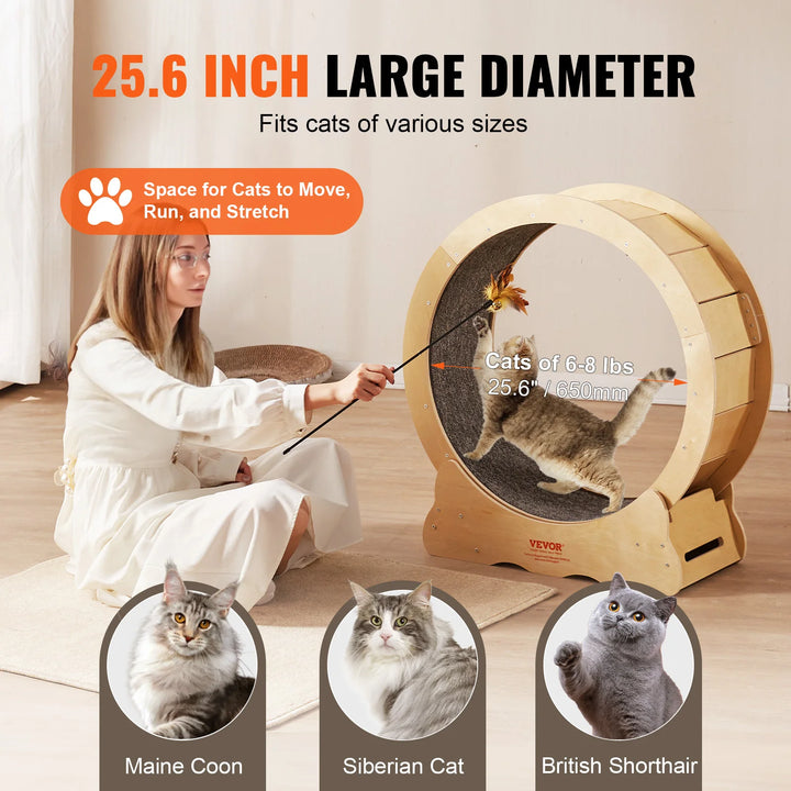 Silent Cat Wheel - Wood - SpeedyCat
