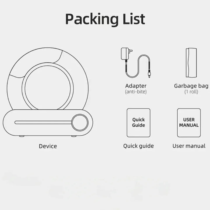 Bac à litière automatique connecté – Modèle "SmartDome 65L Pro"