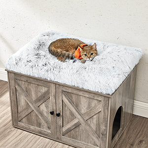 Meuble litière design avec espace repos intégré – Modèle "CatHouse Premium"