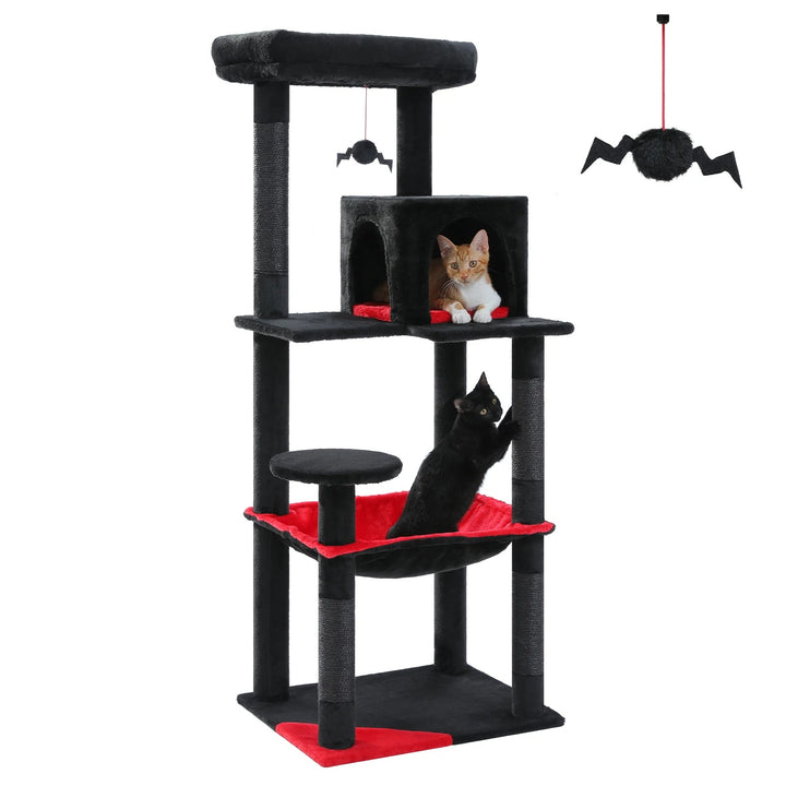 Modern cat tree with condo and perch - Model: "MajesticTower"