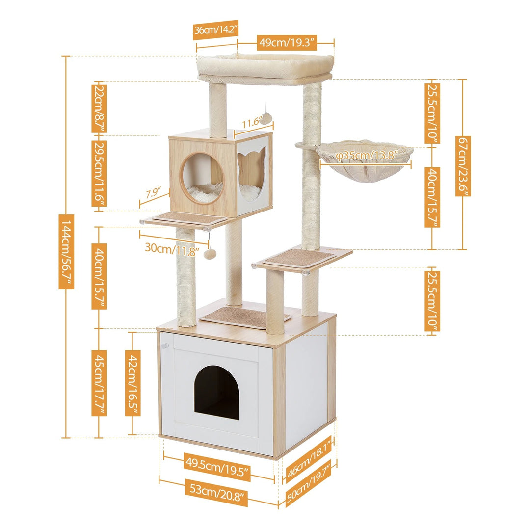 Designer-Kratzbaum aus Holz – Modell CozyWood
