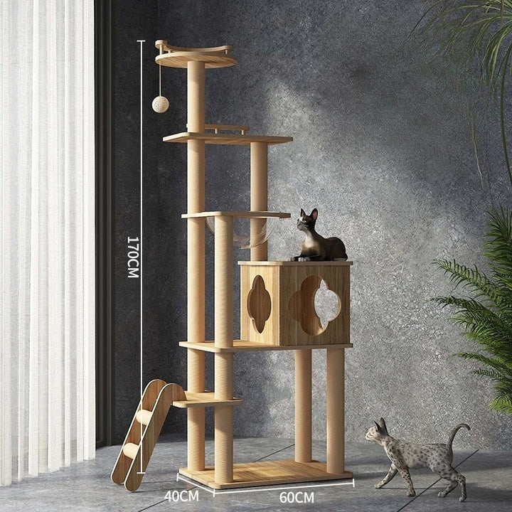 Natürlicher Holz- und Designer-Kratzbaum - „CatForest“