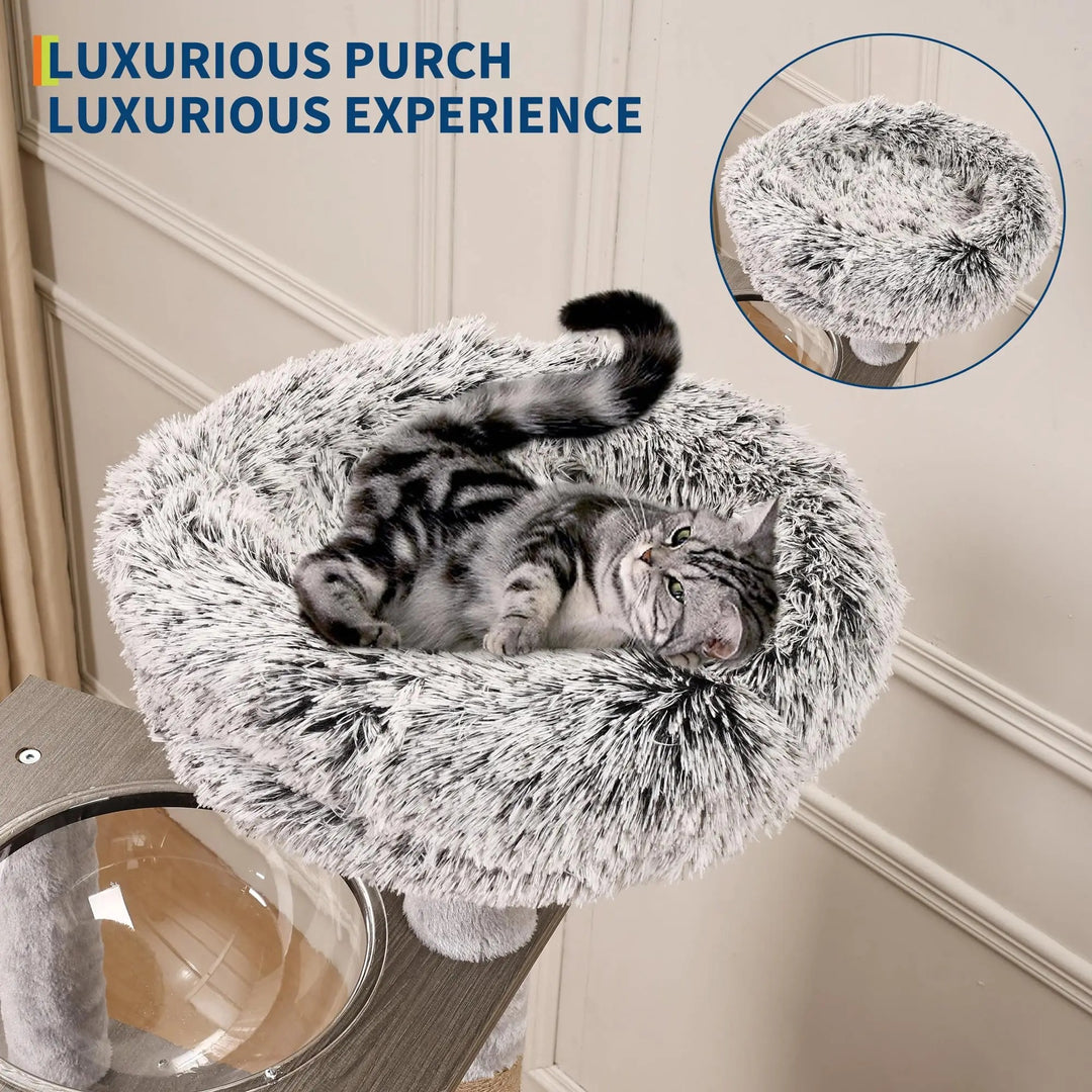 Cat Tree Litter Box Furniture - "HideawayPaws" Model