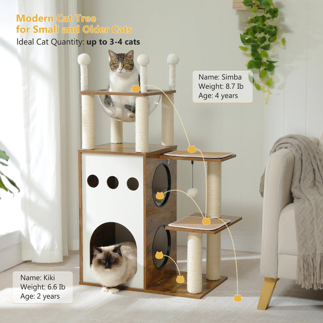 Designer-Kratzbaum aus Holz – Modell CozyCondos