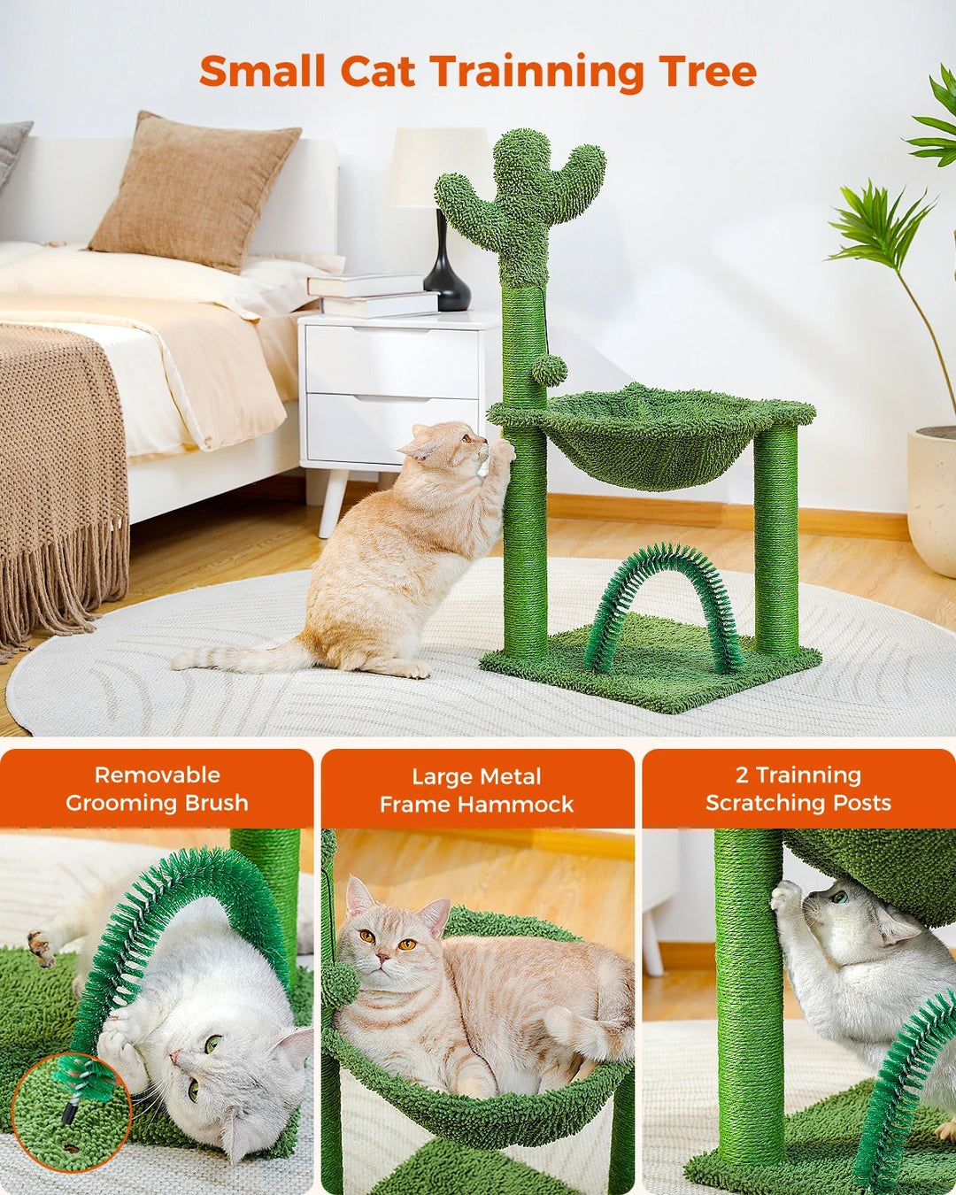 Comfortable Cat Tree with Hammock - "Kiki" Model