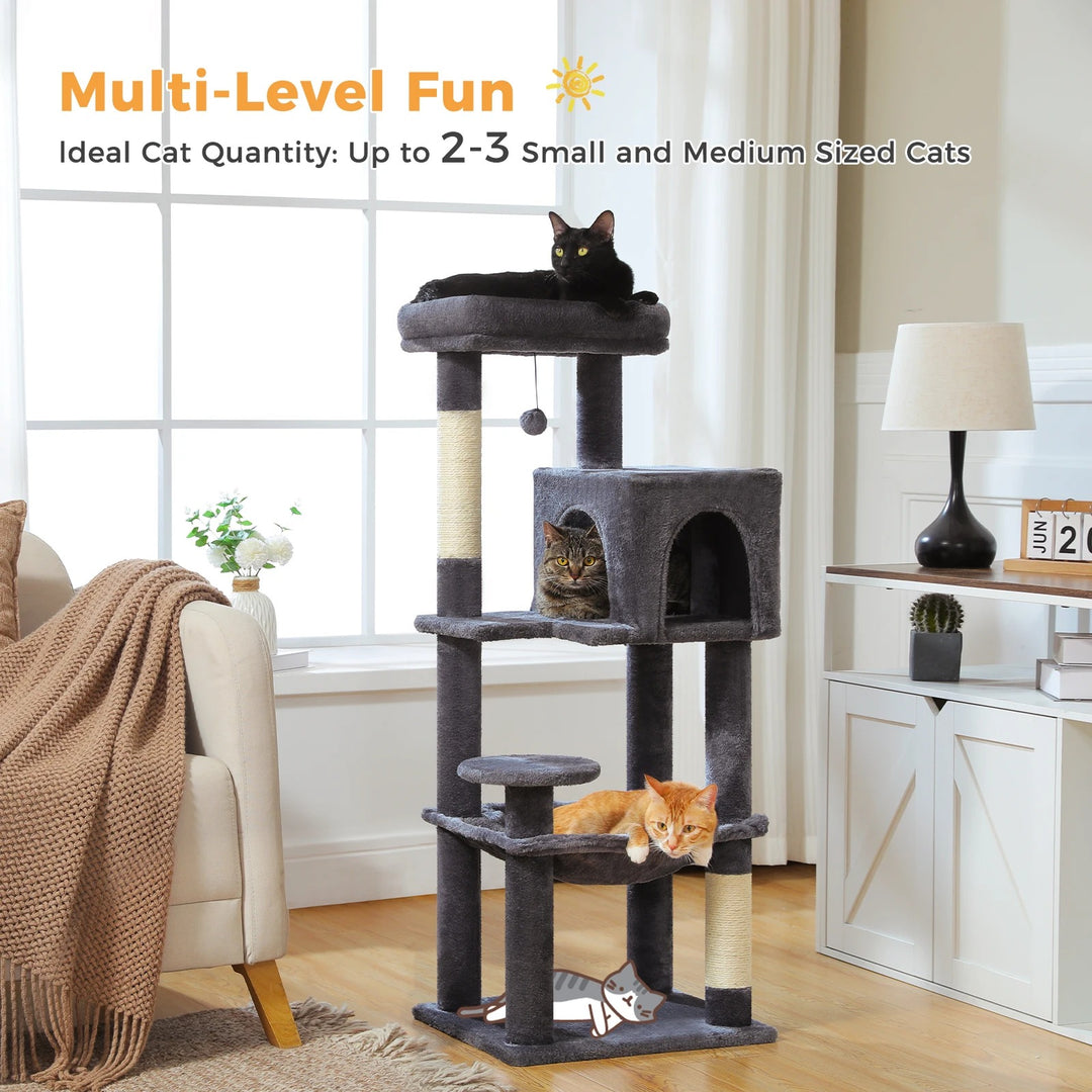 Multifunctional Cat Tree - "MidnightPaws" Model
