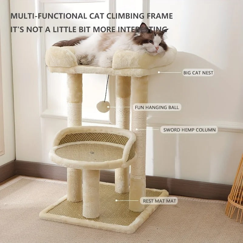 Arbre a chat bois et sisal design - Modèle : ChicCat