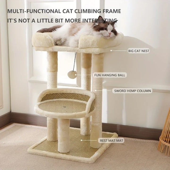 Arbre a chat bois et sisal design - Modèle : ChicCat